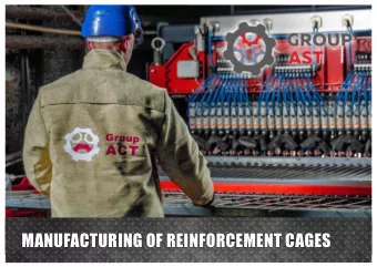 MANUFACTURING OF REINFORCEMENT CAGES  Economy  Our advantages  Partners  Industrial construction