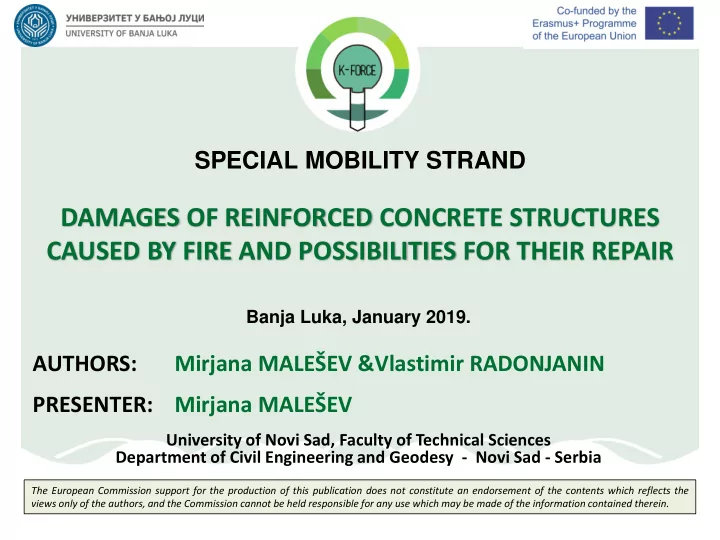 damages of reinforced concrete structures