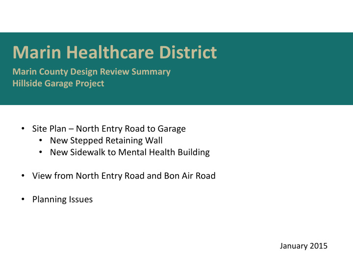 marin healthcare district