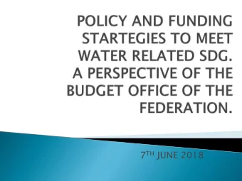 7 TH JUNE 2018  INTRODUCTION  The importance of access to safe drinking water  cannot be