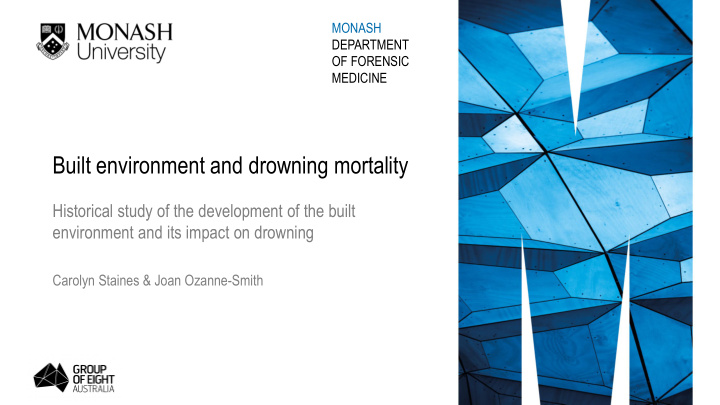 built environment and drowning mortality
