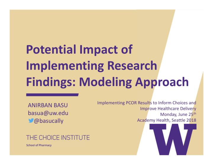 potential impact of implementing research findings