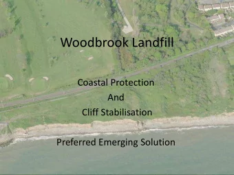 Woodbrook Landfill  Coastal Protection  And  Cliff Stabilisation  Preferred Emerging Solution