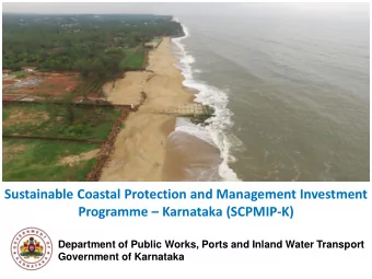 Sustainable Coastal Protection and Management Investment Programme  Karnataka (SCPMIP-K)
