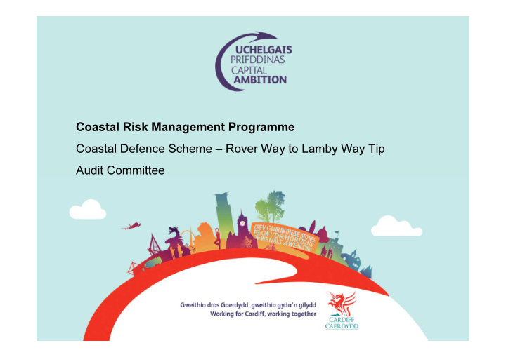 coastal risk management programme coastal defence scheme