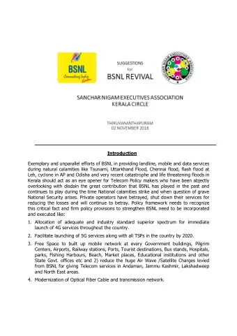 Introduction  Exemplary and unparallel efforts of BSNL in providing landline, mobile and data