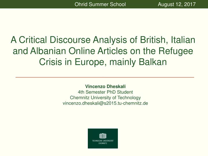 crisis in europe mainly balkan