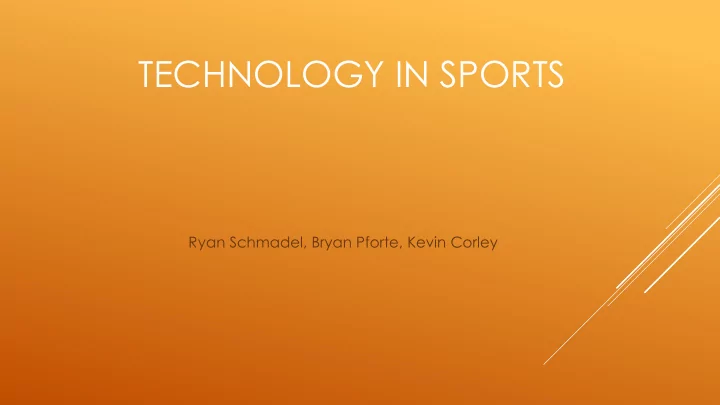 technology in sports