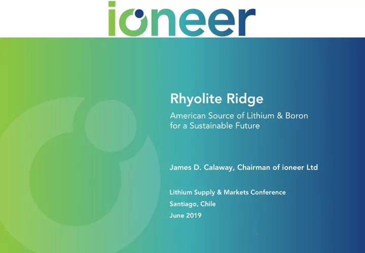 rhyolite ridge