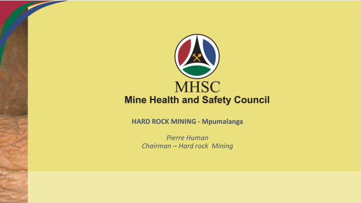 hard rock mining mpumalanga