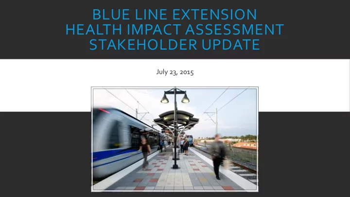 stakeholder update