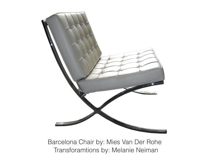 barcelona chair by mies van der rohe transforamtions by