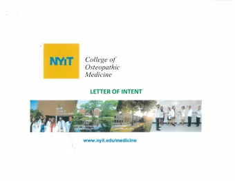 NZtT  \  &quot;(  Collehe o/f  Osteopathic  Medicine  LETTER OF INTENT  wwx.nyit.edu/medicine  NW1T