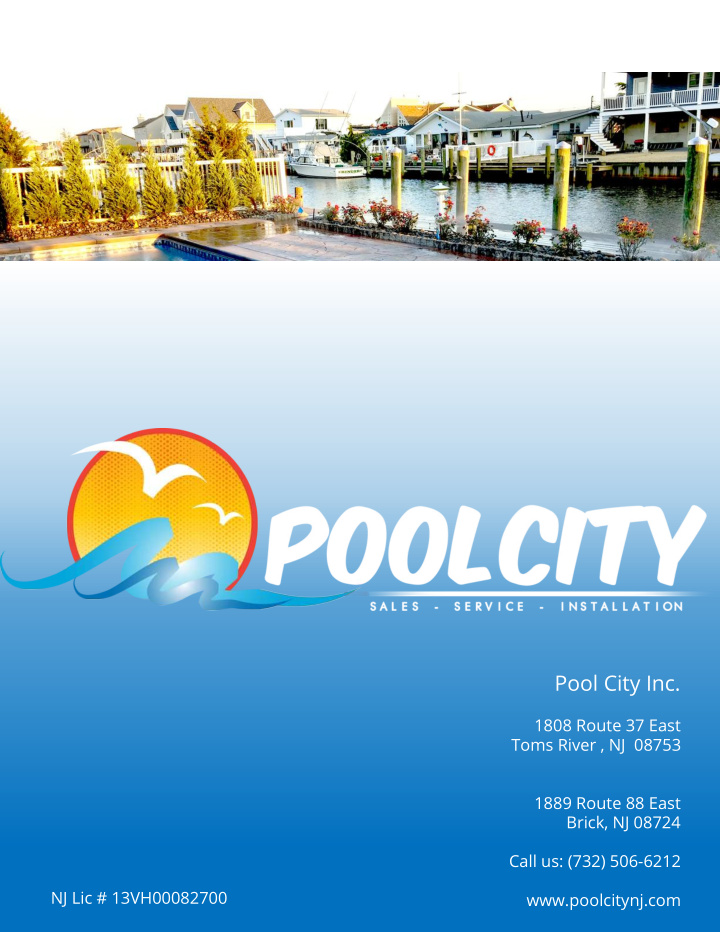 pool city inc 1808 route 37 east fiesta plaza toms river