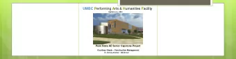 UMBC P erforming A rts &amp; H umanities F acility  Baltimore, MD  Penn State AE Senior Capstone