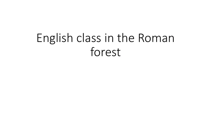 forest introduction