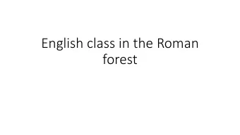 forest  Introduction  The objectives are:  Get the students acquainted with the subject of