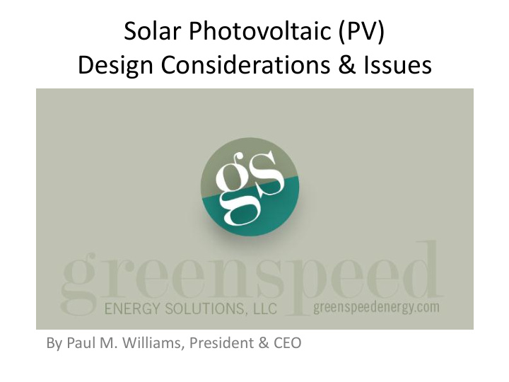 solar photovoltaic pv