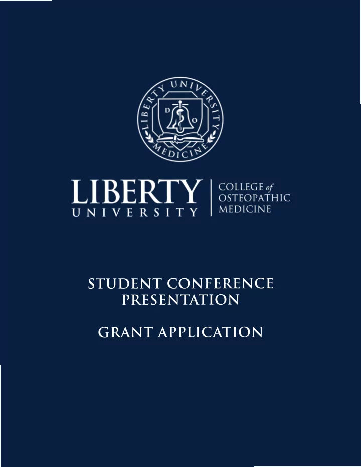 financial support for student doctors to present