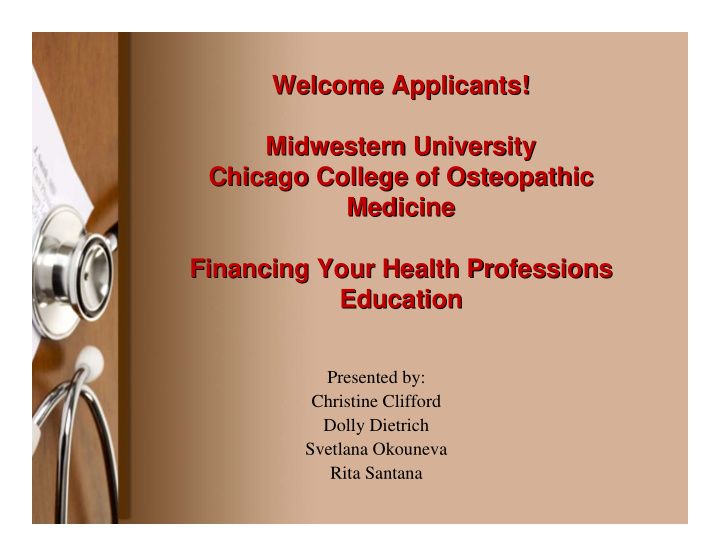 welcome applicants welcome applicants midwestern