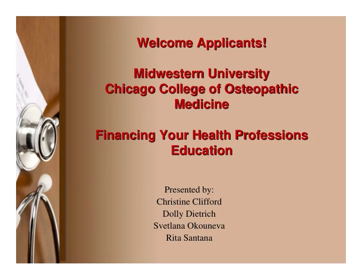 welcome applicants welcome applicants midwestern