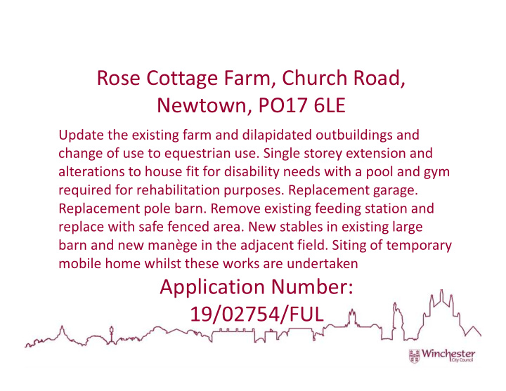 rose cottage farm church road newtown po17 6le
