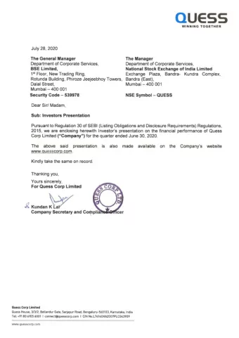 auess WINNING TOGETHER  July 28, 2020  The General Manager  The Manager  Department of Corporate