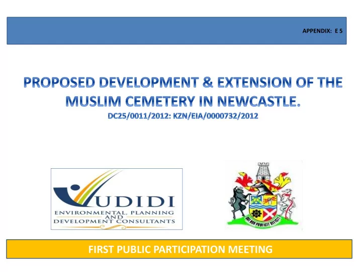 first public participation meeting