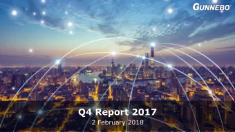 Q4 Report 2017  2 February 2018 CEOs Comments  The implementation of our Profitable  Growth