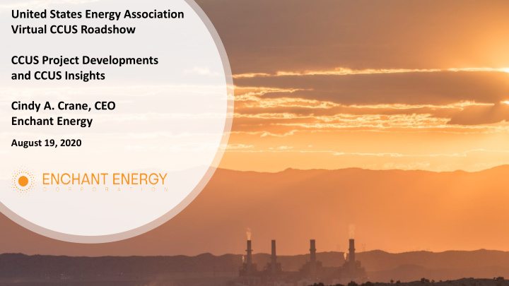 united states energy association virtual ccus roadshow