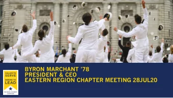 PRESIDENT &amp; CEO  EASTERN REGION CHAPTER MEETING 28JUL20  MID-ATLANTIC REGION ALUMNI BOARD