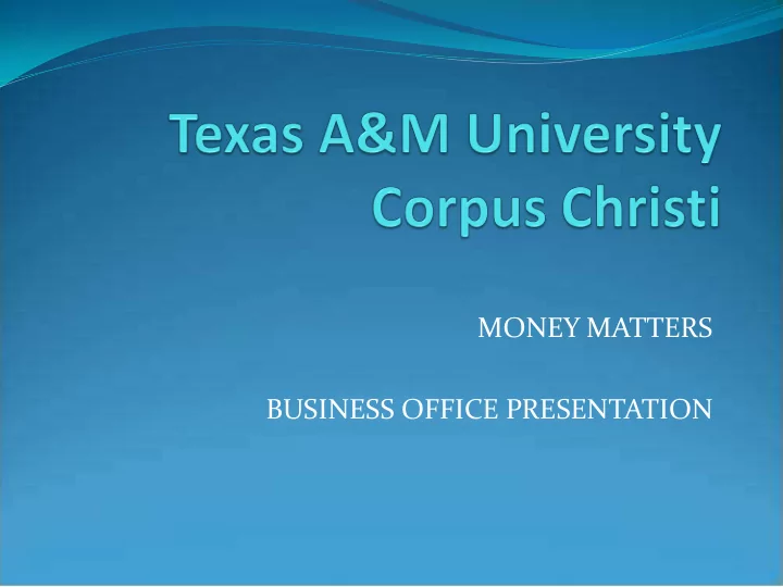 money matters business office presentation contact