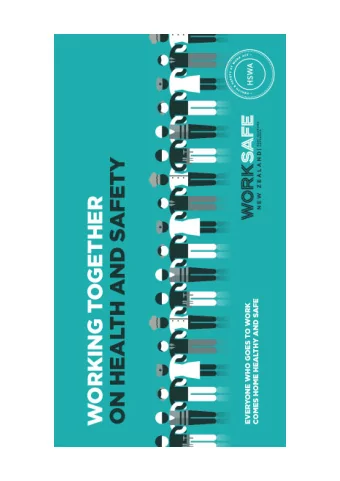 1  NEW  ZEALAND HAS A PROBLEM  Every w eek, on average  1 person dies at work  15 people