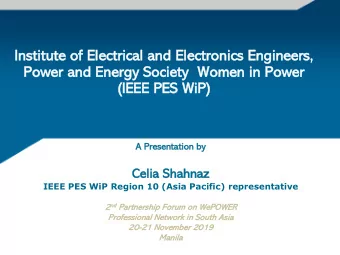 Institute  e of Elec  ectrical and  d Elec  ectron  onics Engi  gineer  eers,  Pow  ower  er a  and
