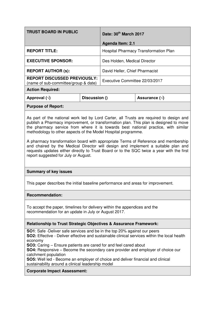 trust board in public date 30 th march 2017