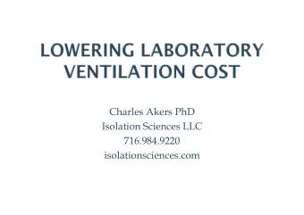 Charles Akers PhD  Isolation Sciences LLC  716.984.9220  isolationsciences.com  2  Cooling  23%