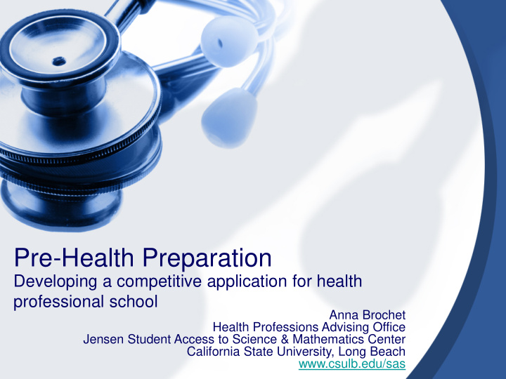 pre health preparation