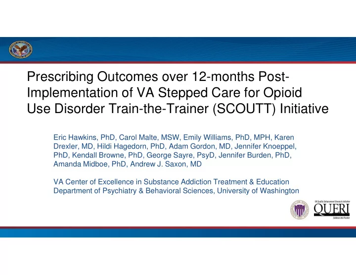 prescribing outcomes over 12 months post implementation