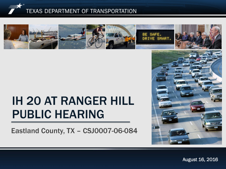 ih 20 at ranger hill public hearing