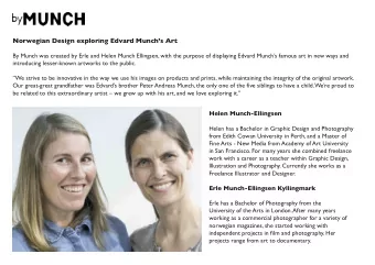 Norwegian Design exploring Edvard Munchs Art  By Munch was created by Erle and Helen Munch