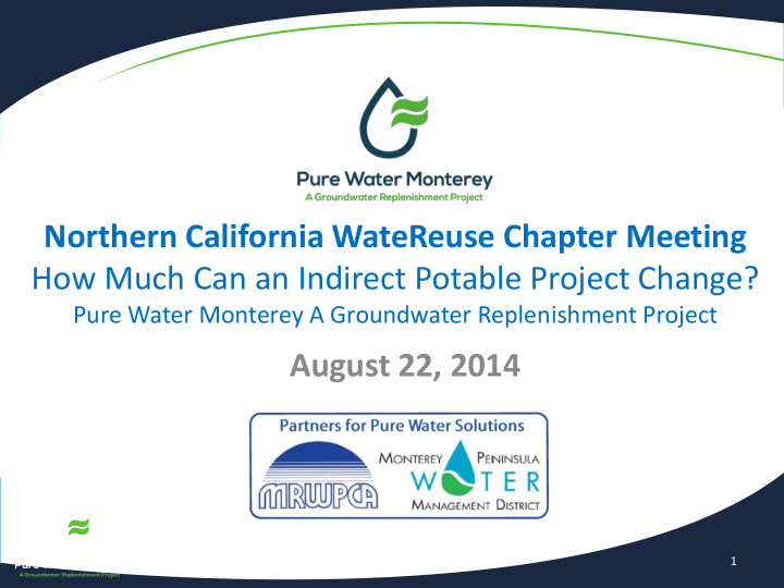 northern california watereuse chapter meeting how much