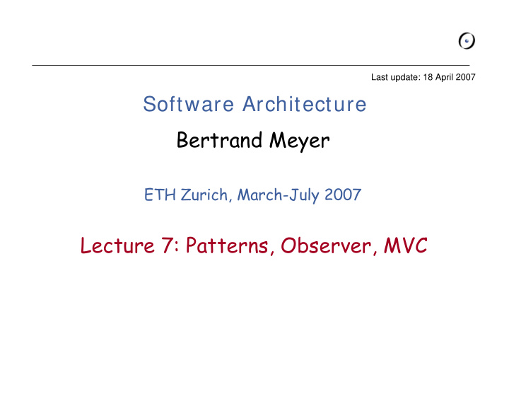 software architecture bertrand meyer
