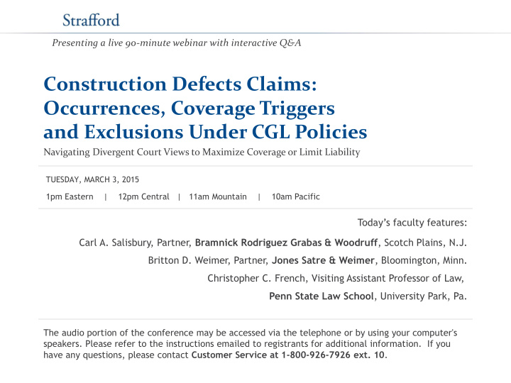 construction defects claims occurrences coverage triggers