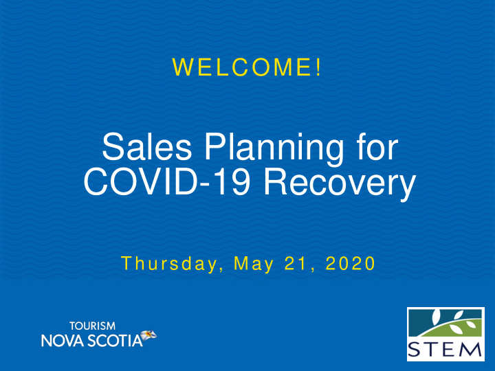 sales planning for covid 19 recovery