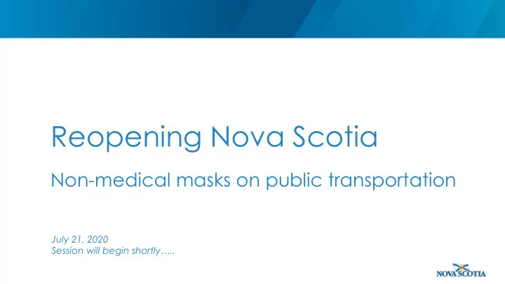 reopening nova scotia