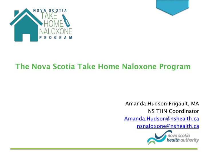 the nova scotia take home naloxone program