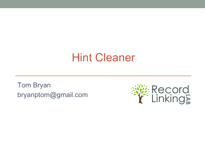 hint cleaner