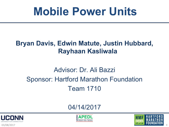 mobile power units