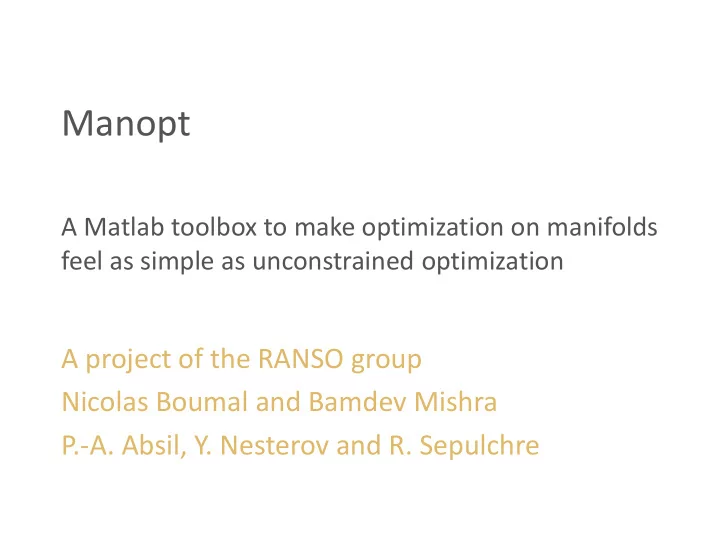 manopt