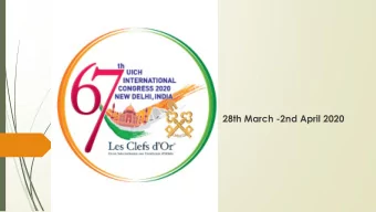 28th March -2nd April 2020  ABOUT INDIA  The Constitution of India was adopted on    India is